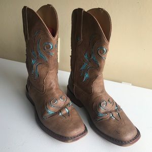Youth Roper Cowboy Cowgirl Glitter Boots